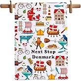 MNIGIU Denmark Symbols Kitchen Towel Denmark Lover Gift Denmark Landmarks Towel