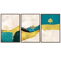 SIGNWIN 3 Piece Framed Canvas Wall Art Nordic Artwork Canvas Prints Home Artwork Decoration for Living Room,Bedroom - 16