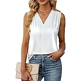 BMJL Womens Satin Tank Tops Pleated Business Casual Outfit Summer Sleeveless Dressy Work Blouse 2025