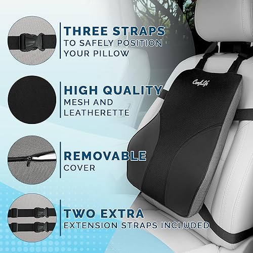 ComfiLife Lumbar Pillow Gel Enhanced Seat Cushion Bundle