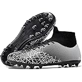 Eoecoioui Unisex Adult Soccer Cleats Professional Soccer Shoes High-Tops Breathable Athletic Turf Outdoor Indoor Mens Spikes Shoes