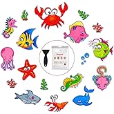Secopad Non Slip Bathtub Stickers, 18 PCS Sea Adhesive Kids Anti Slip Decal Threads for Shower and Bath Tub with Premium Scra