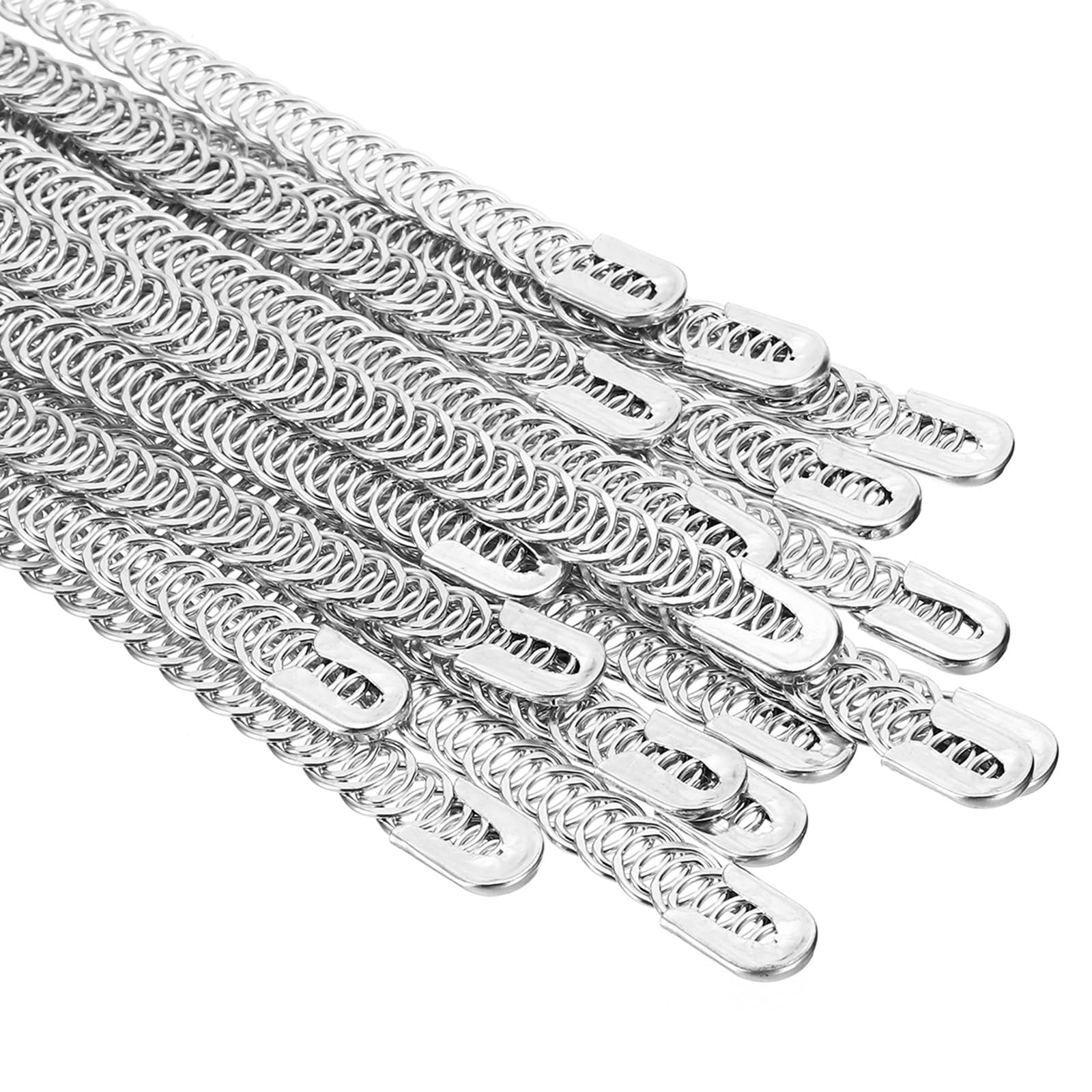 PATIKIL 5.9 Inch Spiral Steel Boning, 20 Pack 10mm Width Steel Spiral Corset Boning Stay for Sewing Corset Underwear Costumes Wedding Dress Making, Silver