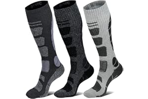 HROMEC Ski Socks Merino Wool Thermal Knee High Winter Snowboard Sport Socks Men Women, Hunting