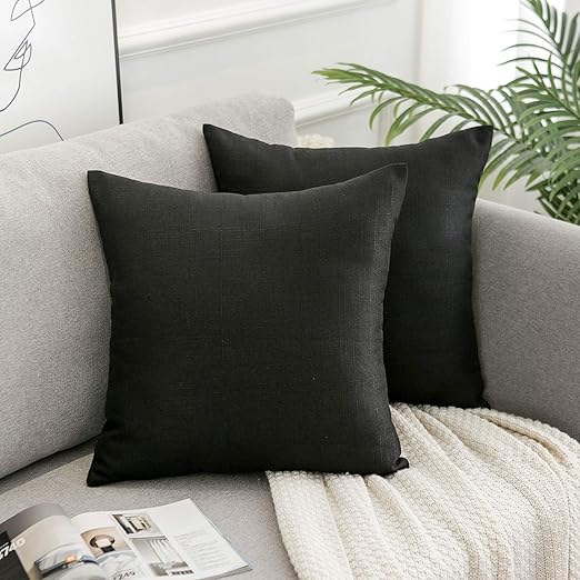 Amazon Com Wlnui Black Pillow Covers Decorative Square Throw