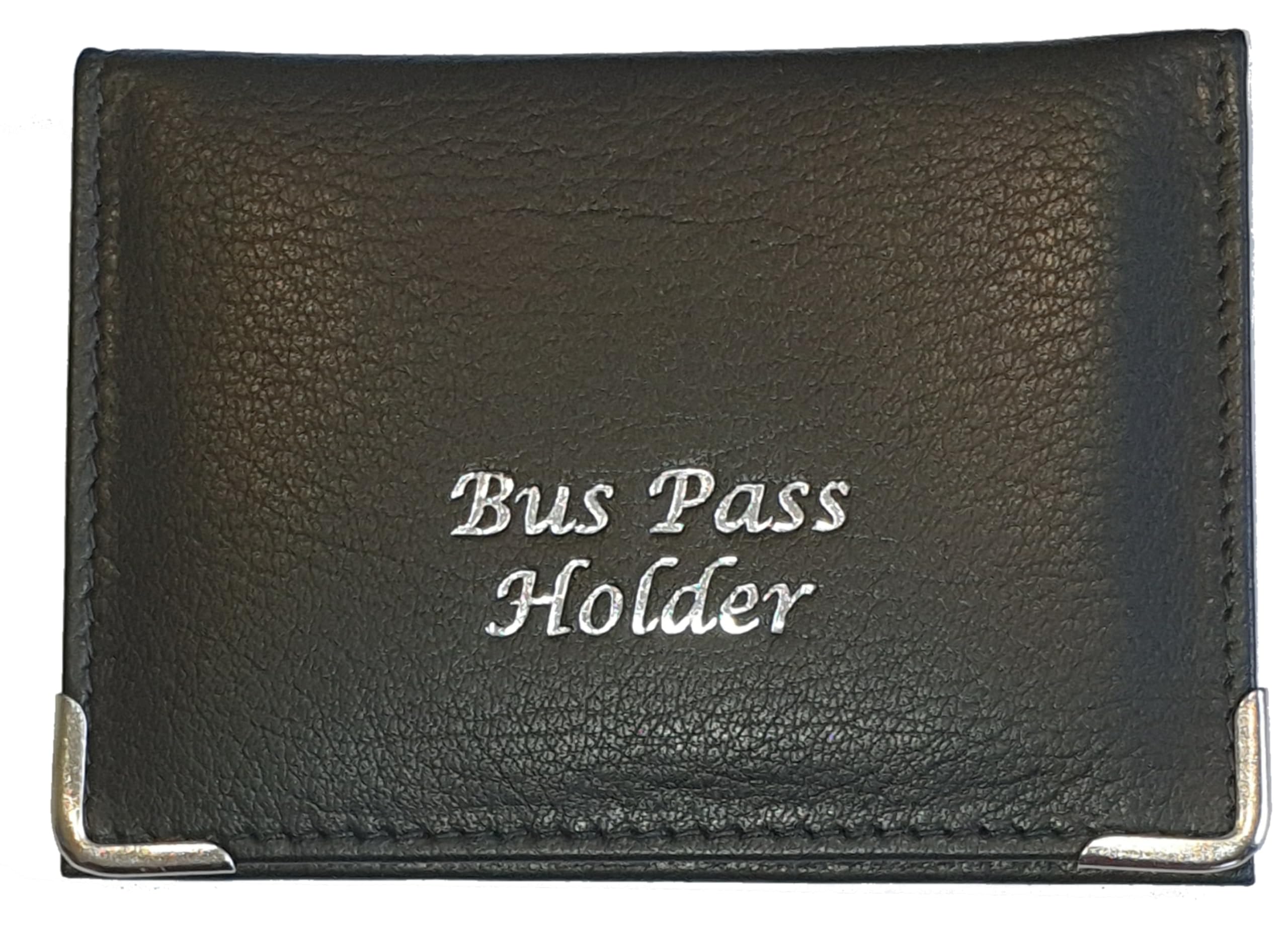 benerini Real Soft Leather Black Colour Bus/Train Pass/ID/Oyster/Travel Card Holder with Zip Up Coin Section