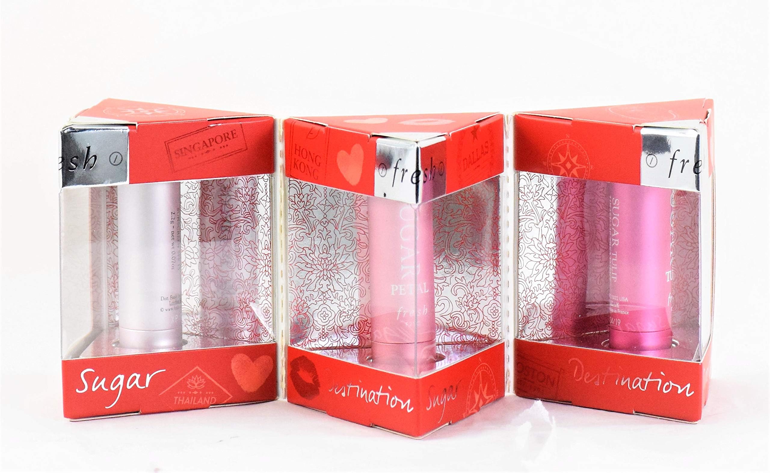 Fresh Destination Sugar Mini Lip Treatment Trio - Rose, Petal and Tulip