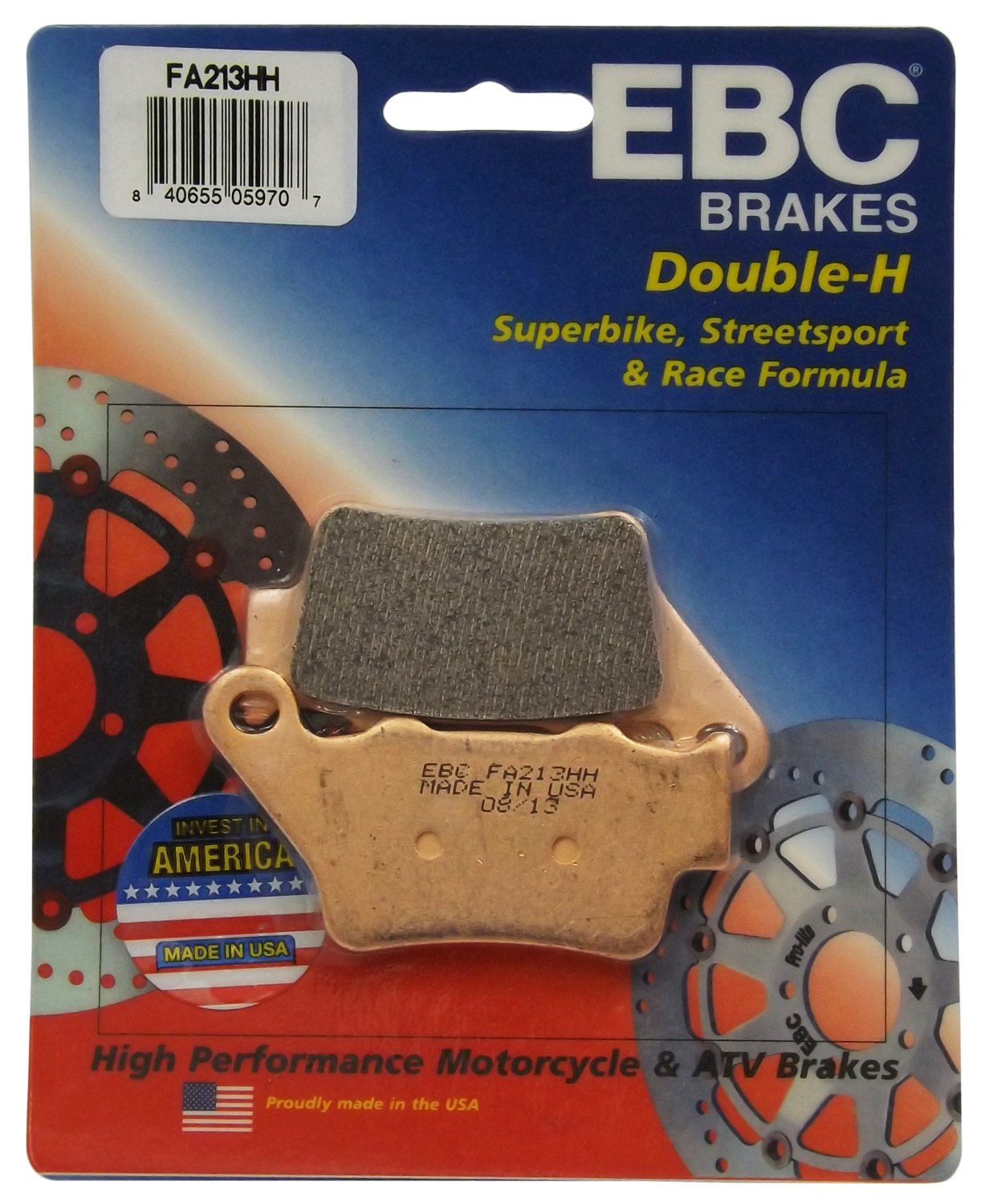 Photo 1 of EBC Brakes FA 213HH Sintered Copper Alloy Disc Brake Pad,black