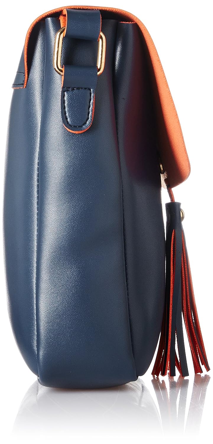 kanvas katha women's sling bag (navy blue) (kkrse002)