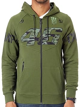 Valentino Rossi Herren Jacke Zip-Hoodie Monster Camp Camouflage VR46 Monster Energy