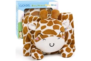 CUCKOOL Baby Colic and Gas Relief, Heated Tummy Wrap for Newborns Belly Relief by Soothing Warmth, Baby Heating Pad Swaddling Belt Relief & Soothe Gas, Colic and Upset Stomach for Newborn to Toddler (Giraffe)