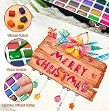Artecho Watercolor Paint Set 50 Colors Portable Box Includes 4 Fluorescent view 5