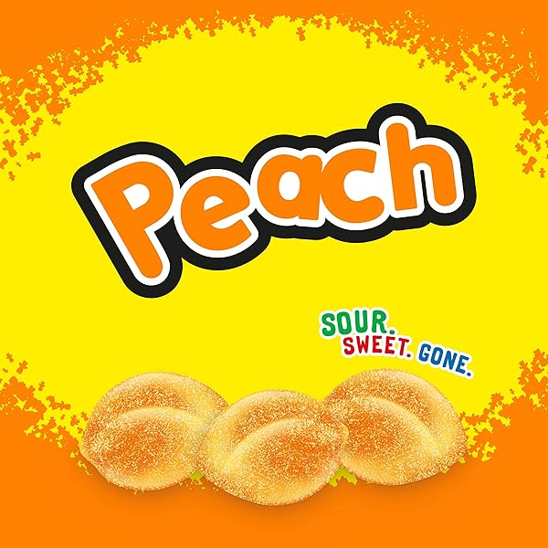 SOUR PATCH KIDS PEACH SOFT & CHEWY CANDY, 8.07 OZ