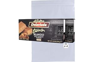 Delaviuda Turron Blando Soft Almond Turron Bundle (6 Pack) - Soft Almond Nougat Turron - Turron Blando con Almendras Calidad Suprema W/Premium Penguin Quick Storage Pouch