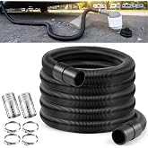 97521 RV Macerator Hose Kit Compatible with Thetford Sani-Con Turbo,1 Pack | 21FT, Compatible with 400S/500S/600S/700, 1-1/2inch RV Camper Sewage Waste Water Drain Hose, 4 Clamps, 2 Connect Fittings