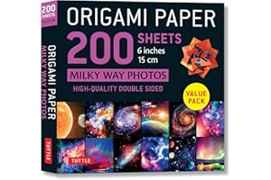 Origami Paper 200 sheets Milky Way Photos 6" (15 cm): Tuttle Origami Paper: High- Quality Double sided with 12 Different Phot