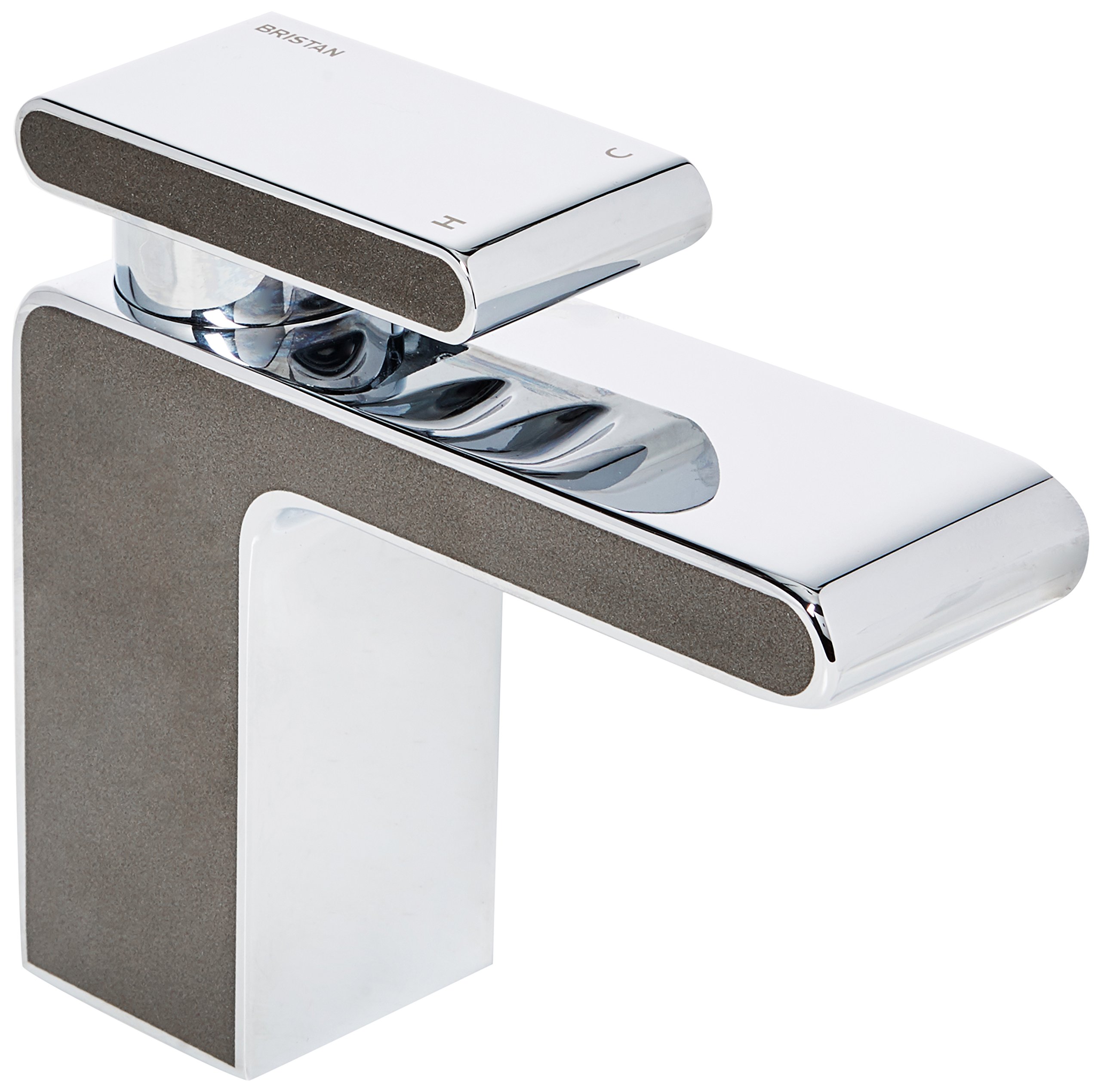 Bristan MPIV 1HBF GG Metallix Pivot 1 Hole Bath Filler Graphite Glisten, Chrome/Graphite