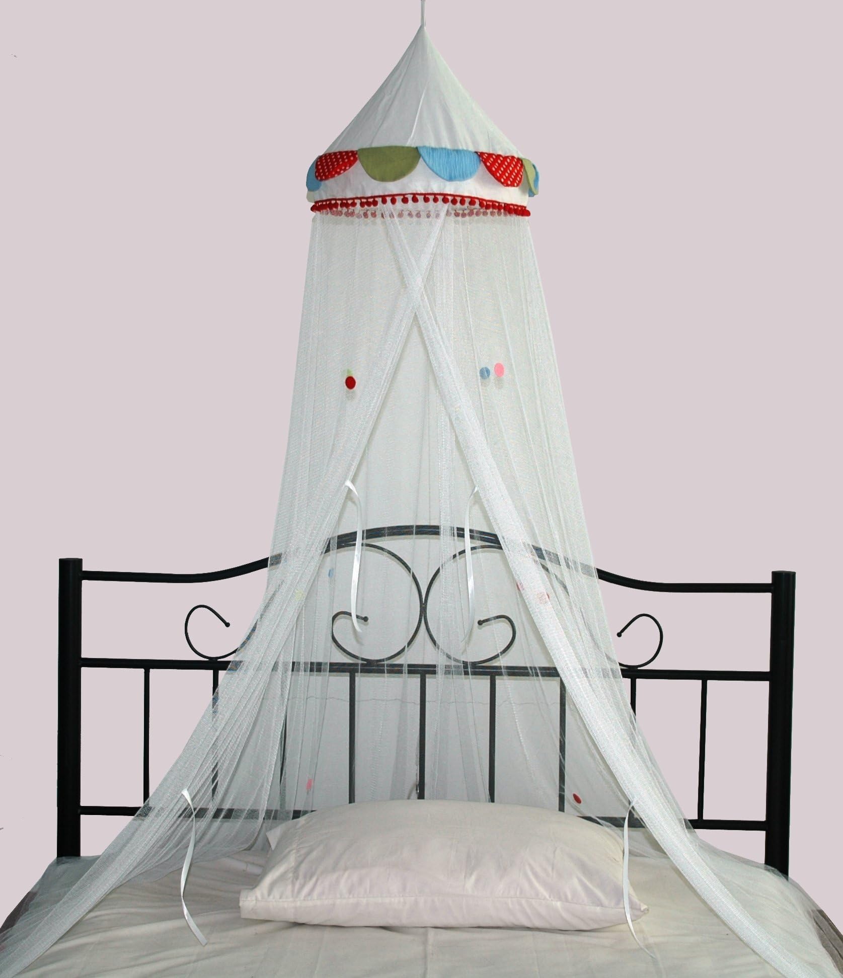 Mosquito Nets 4 U Princess Bed Canopy – Pretty Carousel Childrens Bed Canopy - Quick and Easy To Hang Girls Bedroom Accessories - Perfect Gift for Girls, Daughters and Granddaughters