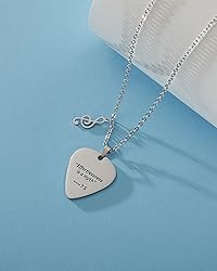 VIMIEW TS Stuff Quotes Guitar Pick Pendant Necklace
