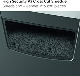 Rexel Momentum X312 Cross Cut Shredder 13-12 Sheets 23 Litre Bin Black view 3