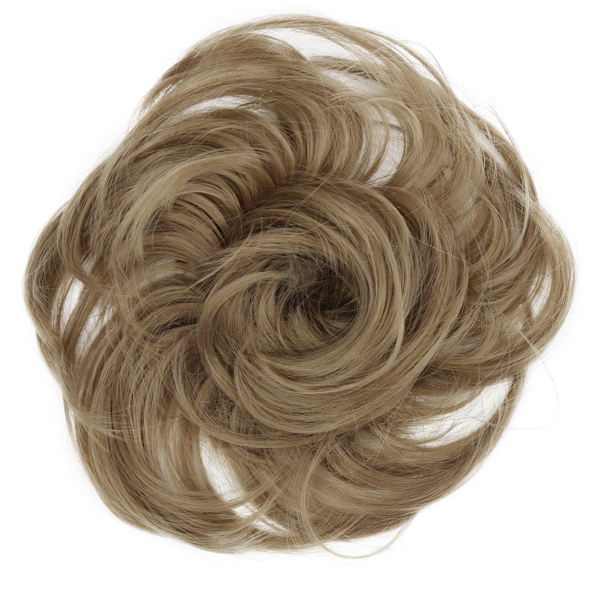 CAISHA Synthetic Fiber Hairpiece Scrunchie Scrunchy Updo Slightly Wavy Dark Blonde G9B