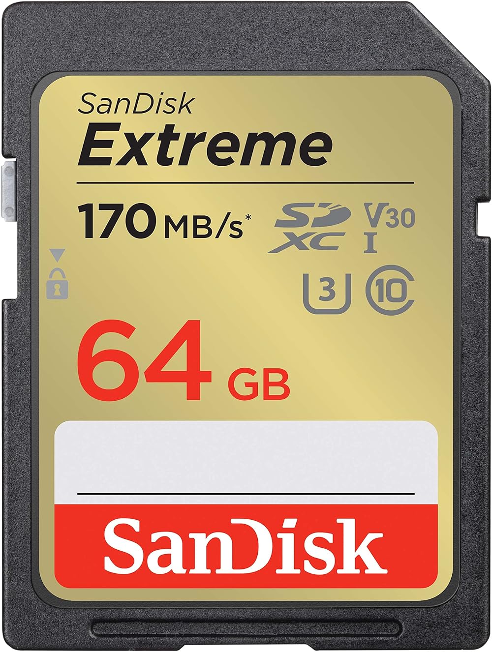 SanDisk Extreme 64GB SDXC UHS-I U3 V30 Waterproof Shockproof Card