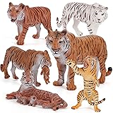 6 PCS Realistic Wildlife Animal Figures Tiger Model