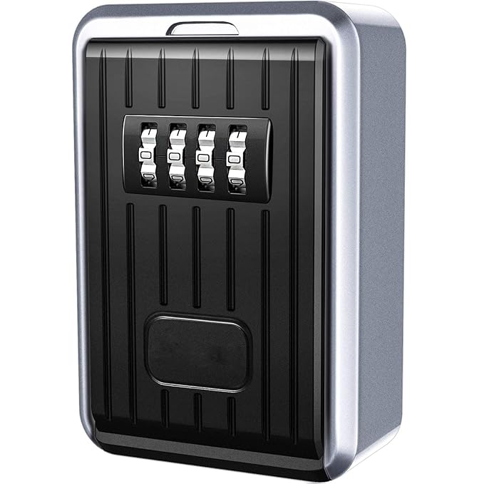Key Lock Box Safe Wall Mounted 4 Digit Combination Lock Box Storage