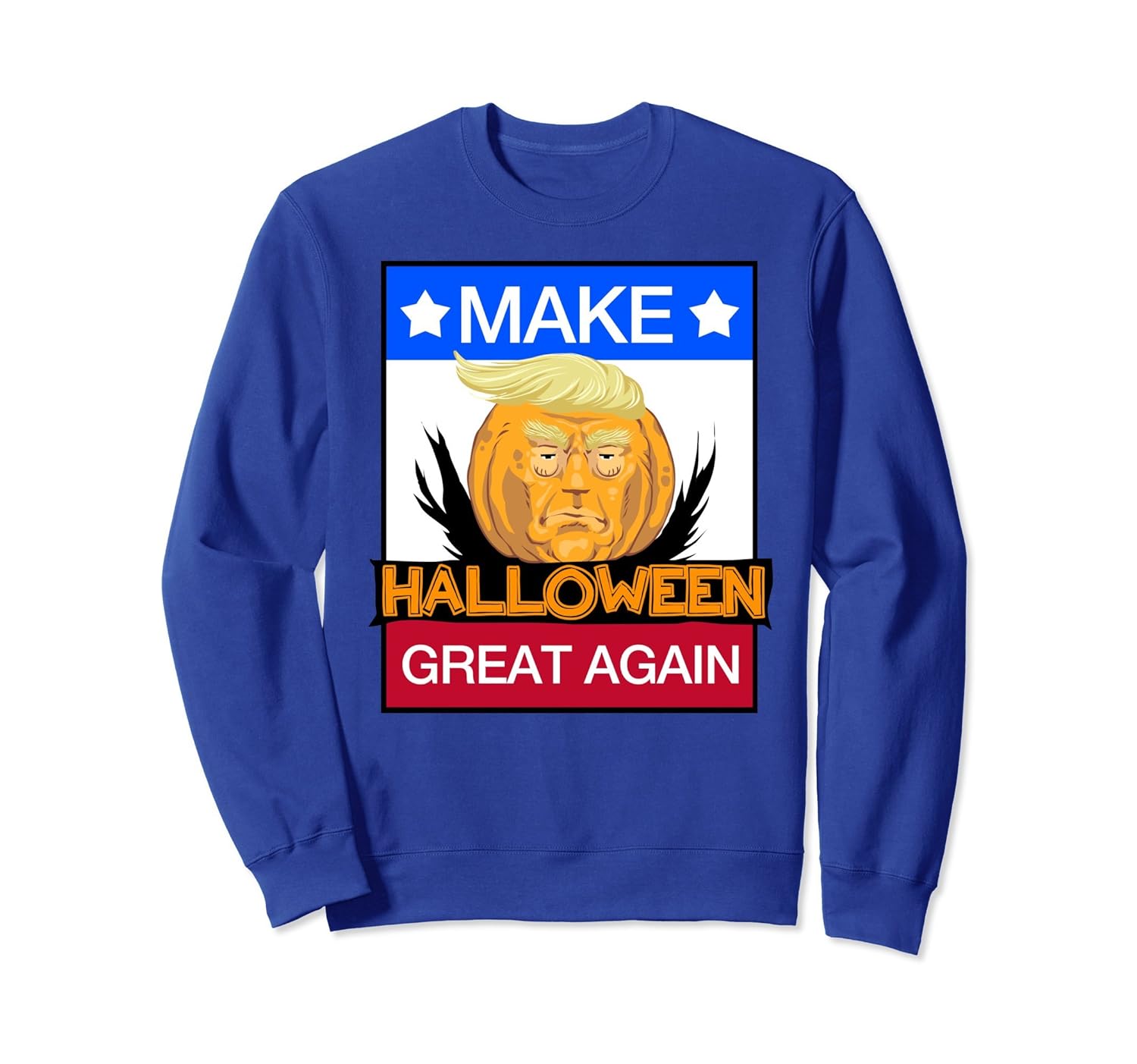 Scary Halloween Trumpkin SweatShirt, Funny Pumpkin Head Gift-ANZ