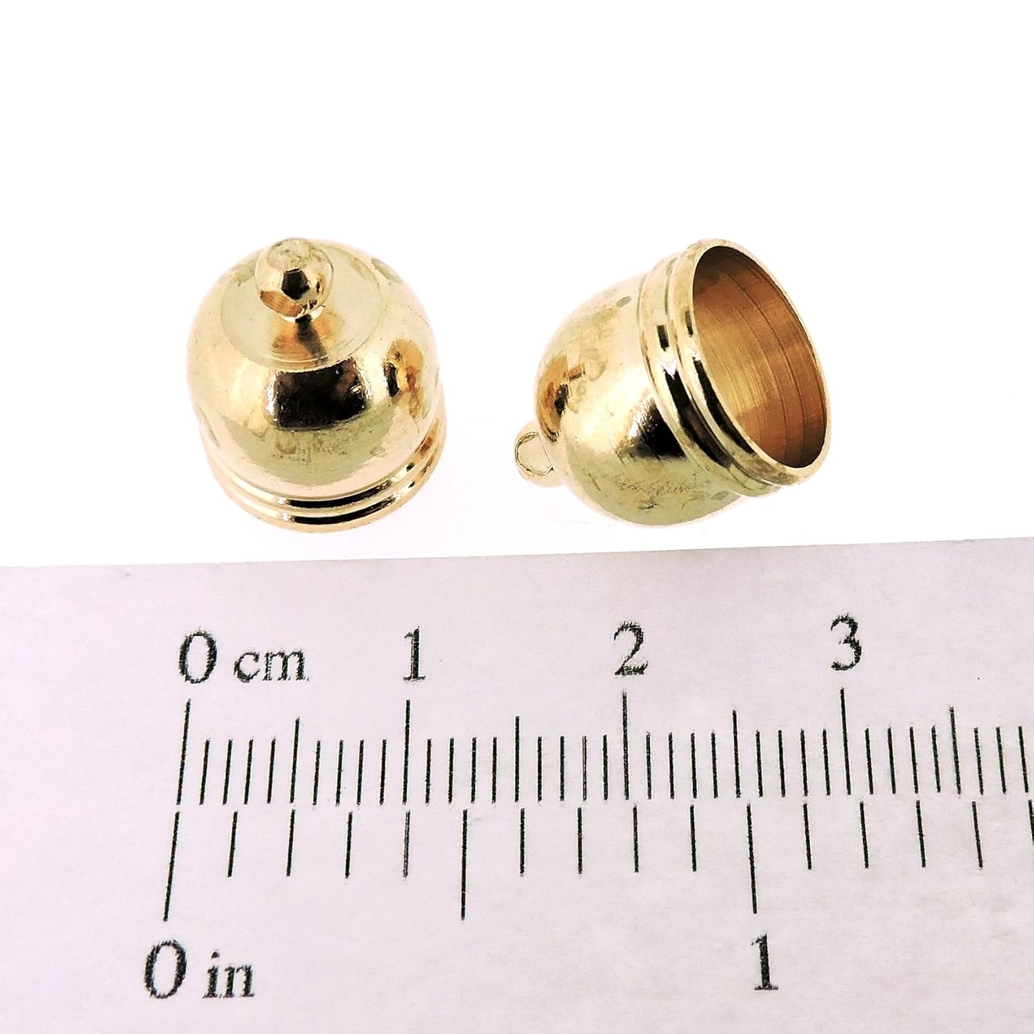 Bell End Cap Silver Tone Inner Diameter 10mm Jewelry Making End Caps