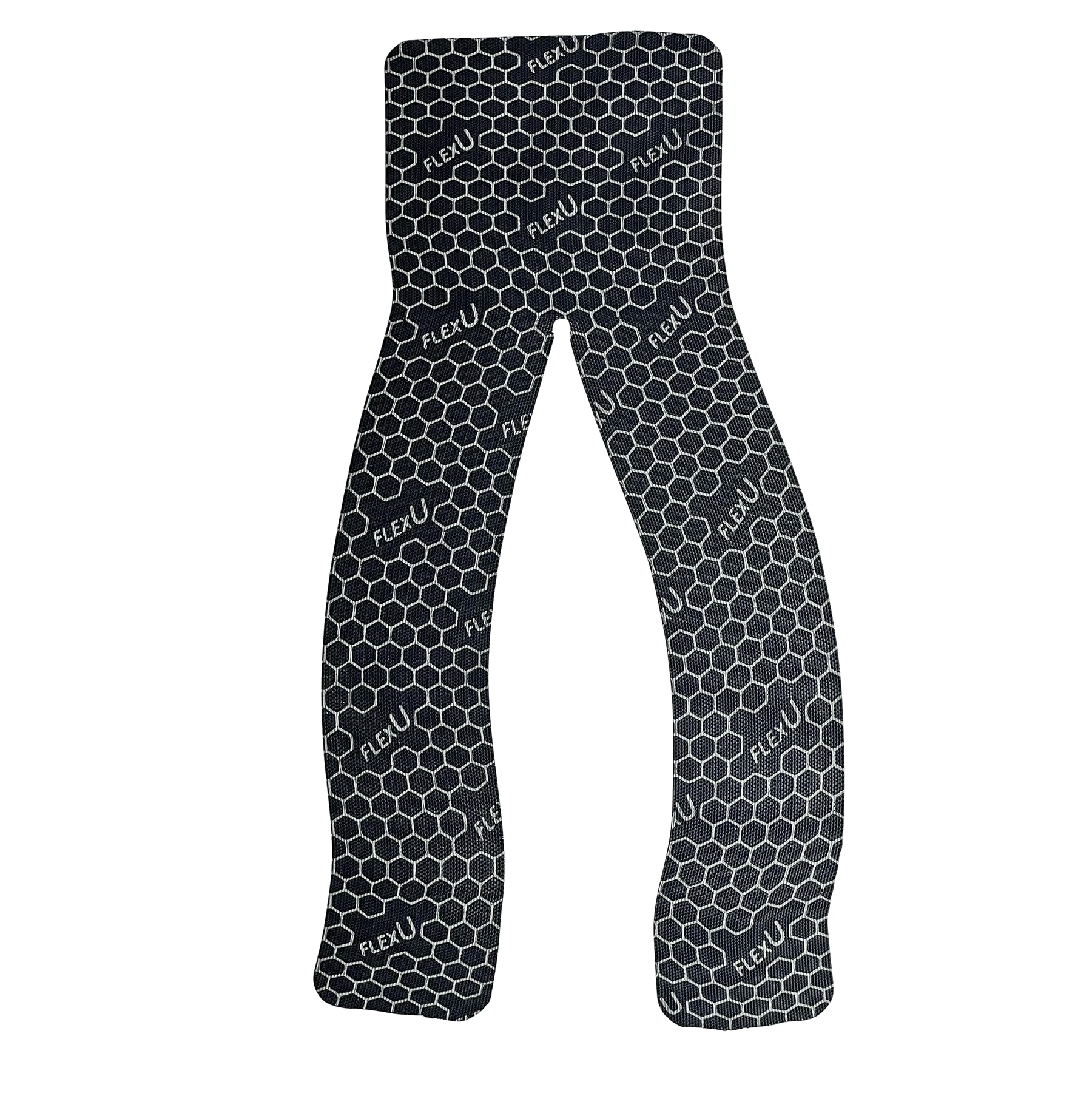 FLEXU Pro-Combo-Pack; Ultra-wide 4” Pre-Cut Y Shape Roll Black & 2” Continuous Roll Black Kinesiology apes; Eases Muscles & Joints Pain; Reduce Swelling & Induce Faster Recovery from Sports Injuries