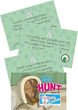 Indoor Easter Eggs Hunt Clues Easter Hunt Clue Cards Credit Card Sized Indoor Easter Egg Hunt Clues Easter Egg Hunt Game Is The Classic Easter Games For Kids