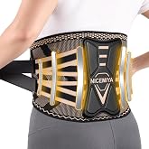 Nicemiya Copper Infused Back Brace for Lower Back Pain Relief, Men &amp; Women | Breathable Adjustable Lumbar Support Belt with 6 Reinforced Stays and Lumbar Pad for Herniated disc, Sciatica