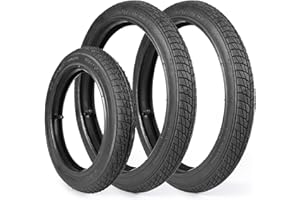 MOLIBISTY Rear 16×1.75/2.125 and Front 12/12.5×1.75/2.125/2.25 Tires and Tubes(2Sets+1Set) Compatible with BoB Revolution SE/Pro/Flex and 3-Wheeler Gear Jogging Troller Models (Both Single and Double)