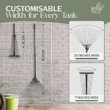 Pelle & Sol Garden Rake 38-63in Adjustable 25 Tines Lawn Yard Clean Up view 5
