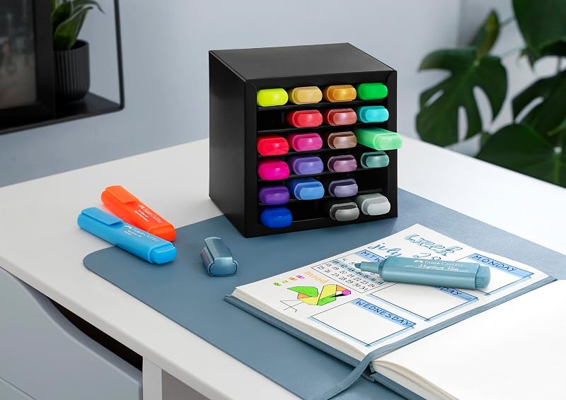 - Textmarker Set, 24 Marker im Desk Organizer