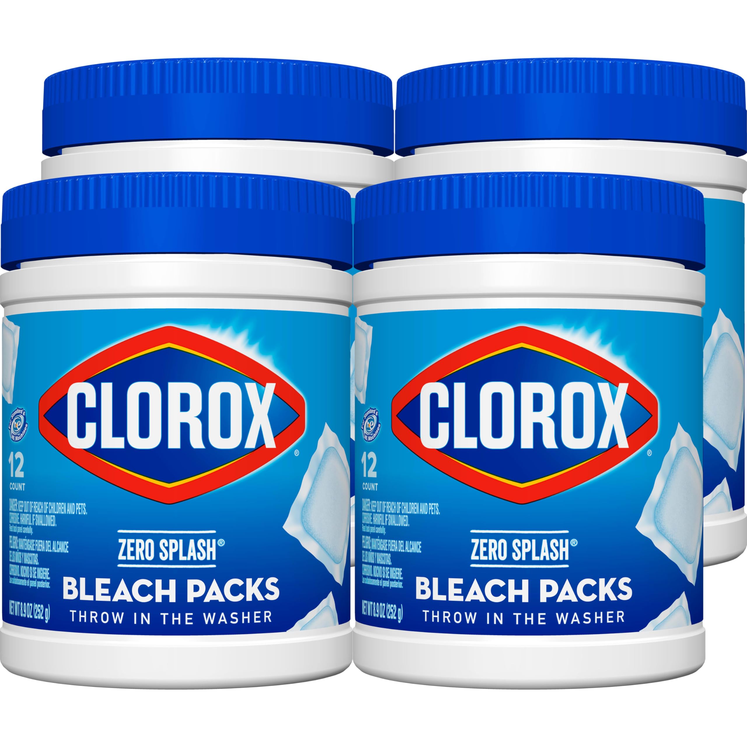 Photo 1 of Clorox Zero Splash Bleach Packs - Laundry Pods, 4 Pack