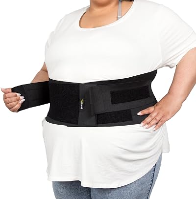 BraceUP Plus Size Back Support Brace 3XL-5XL with Straps