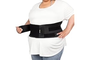 BraceUP Plus Size Back Brace for Woman and Man - Extra Large Lower Back Support with Straps and Compressions, Back Pain Relief, Abdominal Plus Size Binder (3XL 52-62 In)