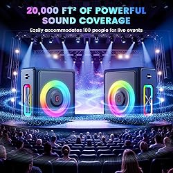 Karaoke Machine, Portable Bluetooth 5.3 Speaker
