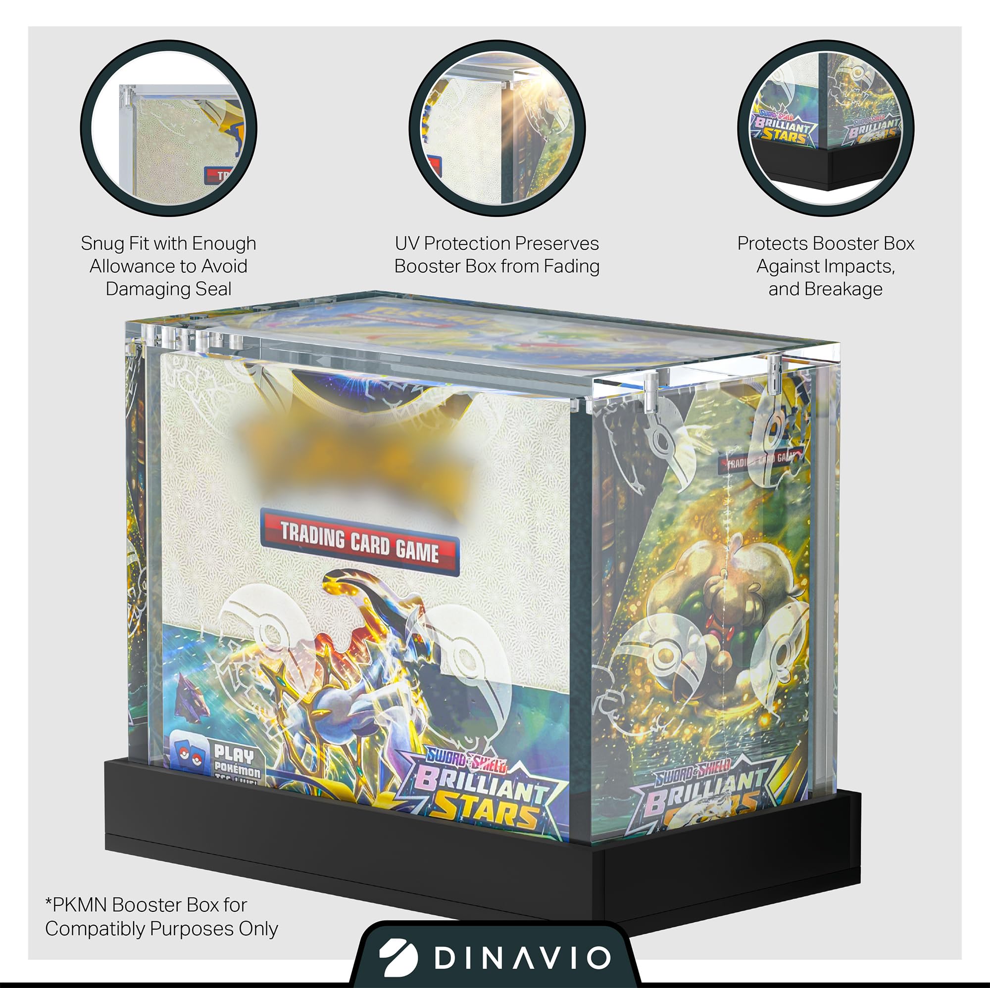 Mua Dinavio Crafthouse PKMN Booster Box Case Acrylic Display - Booster ...