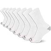 Wolverine mens Heavy Duty Work Crew Socks - 8 Pairs - Durable Poly Cotton Comfort