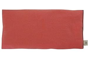 Peacegoods Unscented Eye Pillow - made from soft cotton flannel - weighted filled with flax seed microwavable - yoga massage headache sleep made USA - coral orange