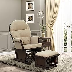 HOMCOM Nursery Glider Rocking Chair with