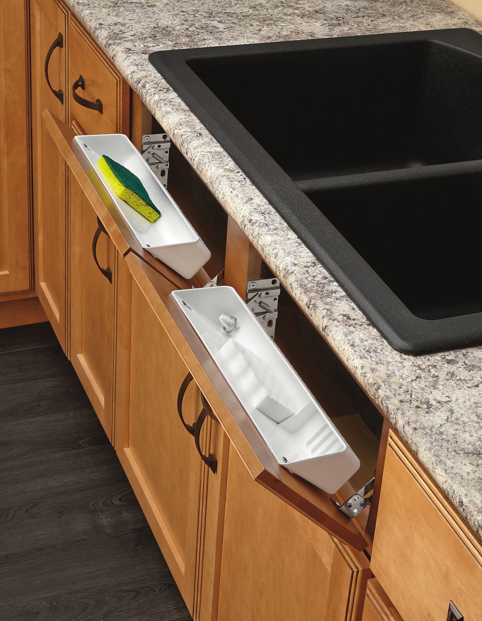 White Polymer Tip Out Sink Front Trays and Hinges, 14 in. eBay