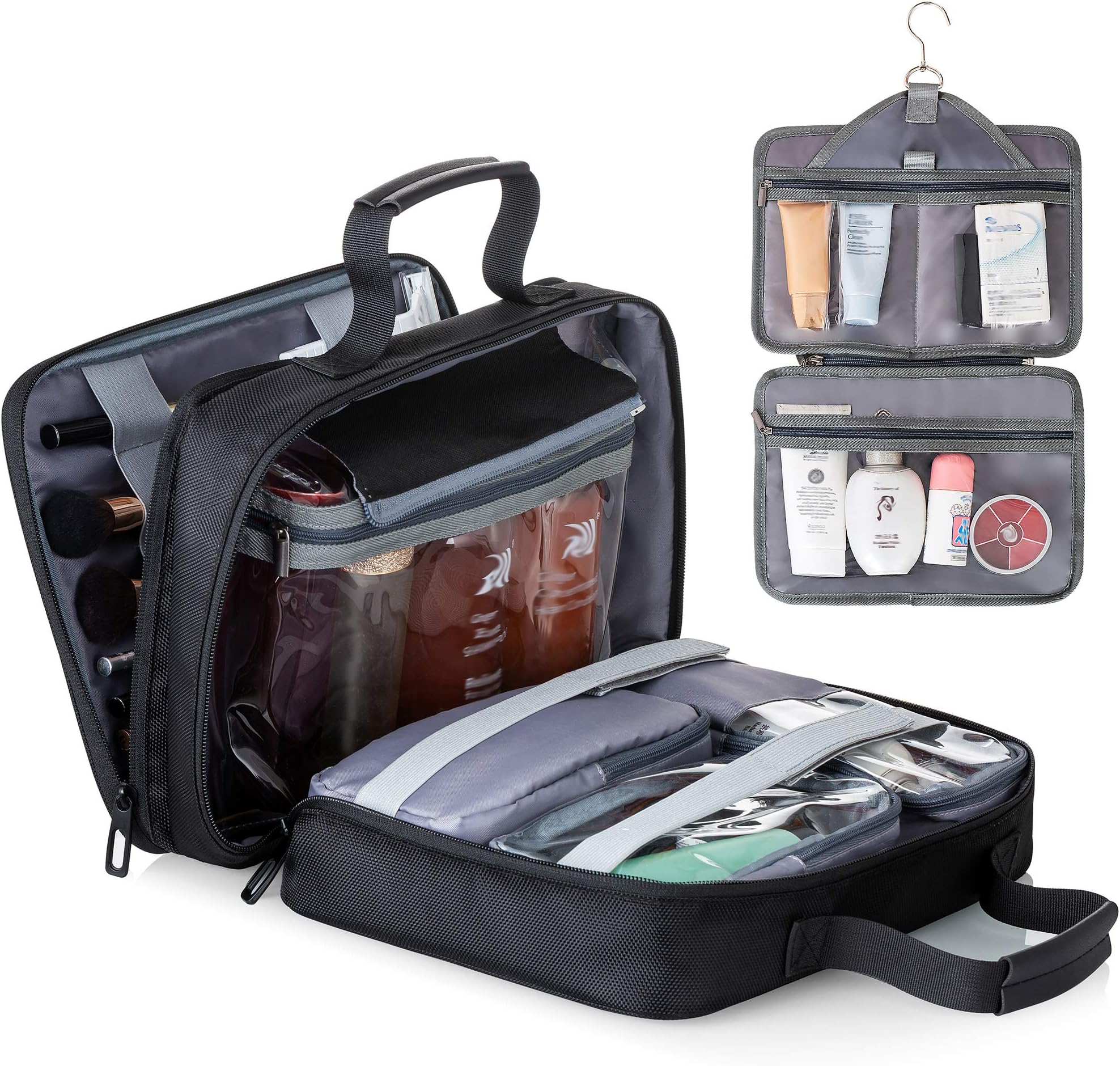 Lizzton Hanging Toiletry Bag for Women Large Travel Cosmetic Bags Accessories Kit Waterproof Makeup Organizer