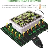 Hyindoor Seedling Heat Mat with Digital Thermostat 20.75" x 20.75" view 2