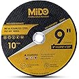 MIDO Professional Abrasive 10 Pack Cut Off Wheels 9 Inch Cutting Wheel 9” x .075” x 7/8” Metal&Stainless Steel Cutting Disc Fit for Angle Grinder