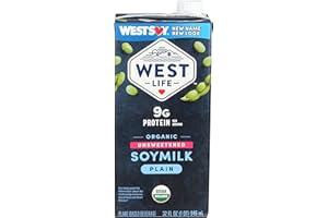 WESTSOY West Life Organic Unsweetened Soy Milk, 32 Fl Oz