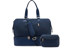 USELIKE Weekender Bags for Women, Large Travel Duffel Bag with Shoes Compartment, Carry On Overnight Tote Bags with Toiletry Bag